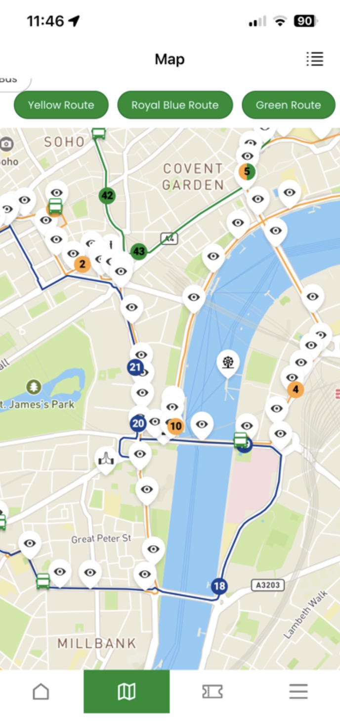 Tootbus map screen