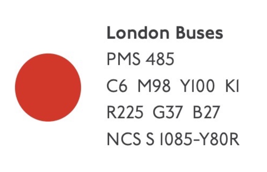 Transport for London colour standards