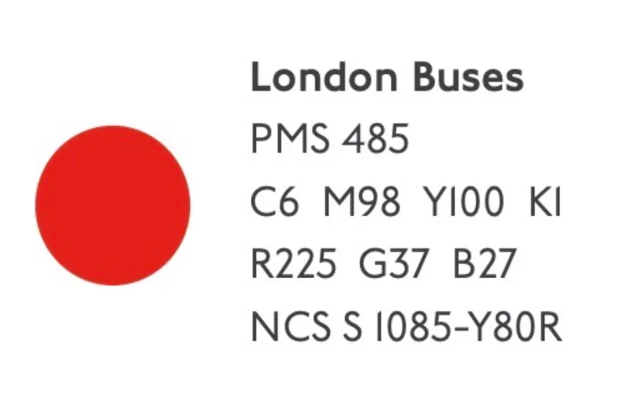 Transport for London colour standards