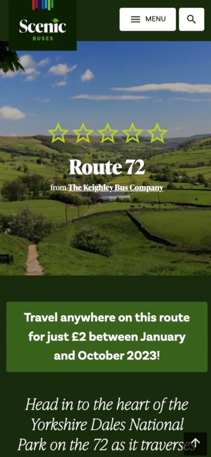 Scenic Buses route page