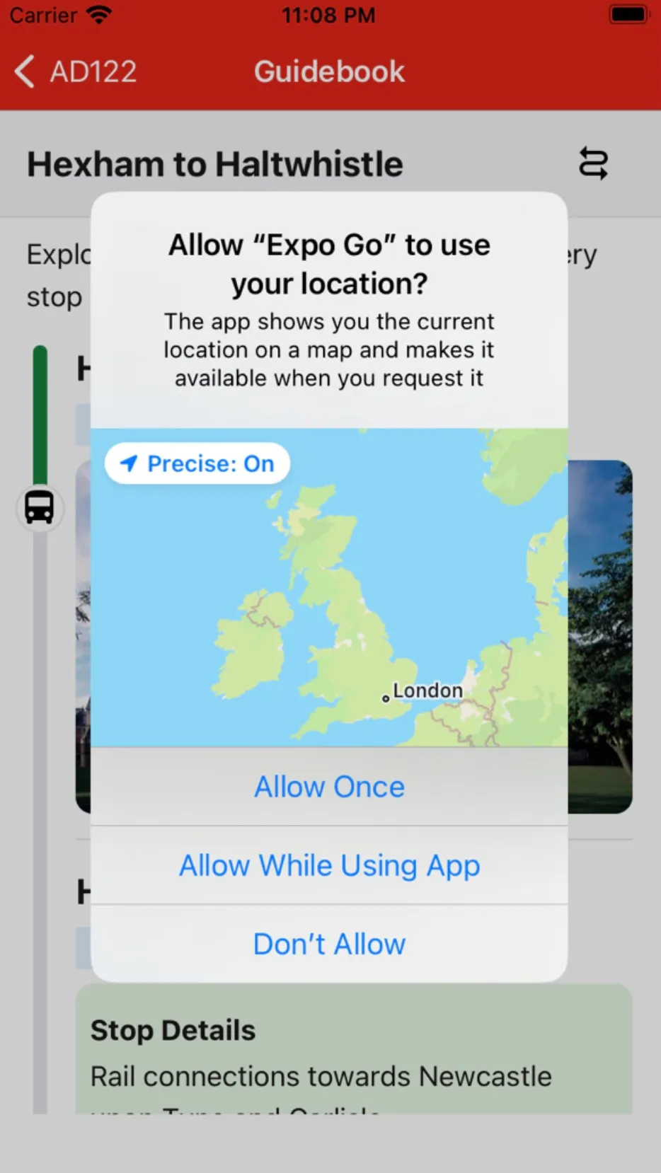 iOS geolocation permission request