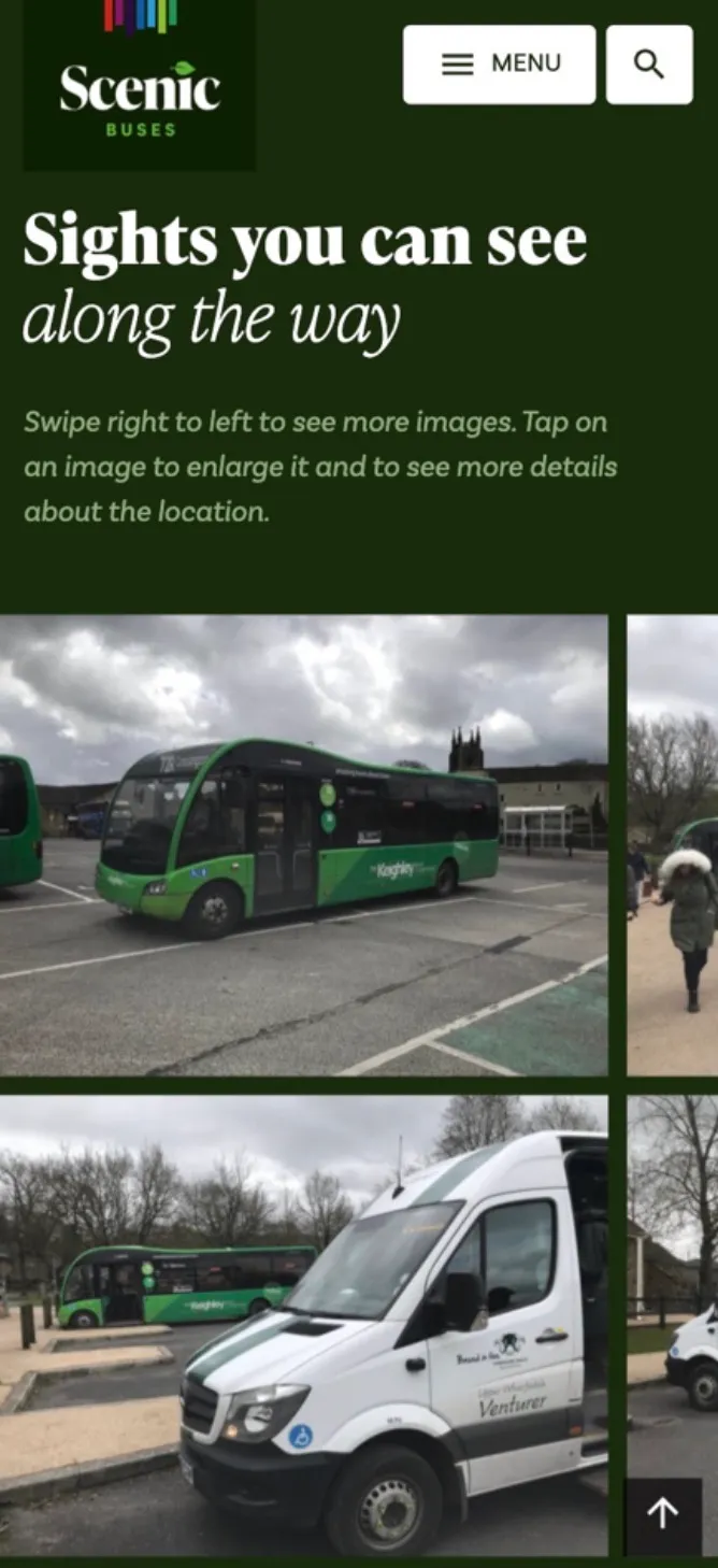 Scenic Buses route page