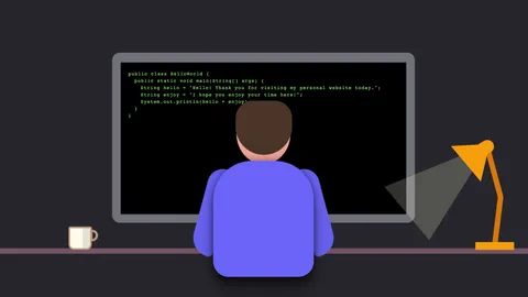 Software Engineer at a computer