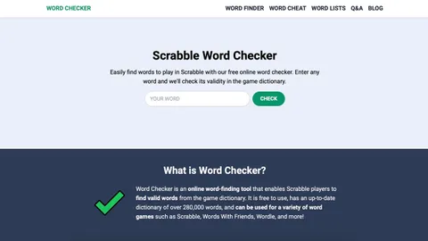 Homepage of Word Checker project